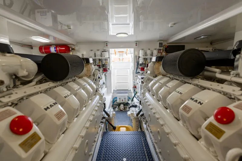 Up To It Yacht Photos Pics 2015 Viking 52 Sport Tower- UP TO IT- Engine Room