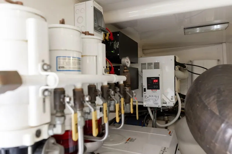 Up To It Yacht Photos Pics 2015 Viking 52 Sport Tower- UP TO IT- Engine Room