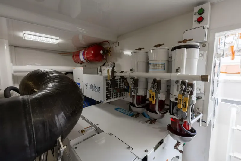 Up To It Yacht Photos Pics 2015 Viking 52 Sport Tower- UP TO IT- Engine Room