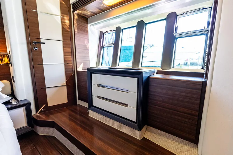  Yacht Photos Pics Luxurious interior of 2014 Azimut 72S yacht with elegant wood finishes and modern design.