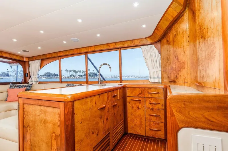 Shotgun Yacht Photos Pics 1981 Merritt 55 Convertible Galley