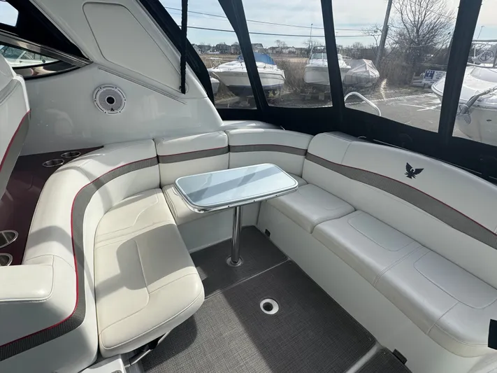 Anything For Me Too Yacht Photos Pics Interior of 2014 Formula 37 Performance Cruiser with seating area.