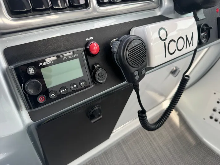 Anything For Me Too Yacht Photos Pics 2014 Formula 37 Performance Cruiser console with ICOM and Fusion devices.