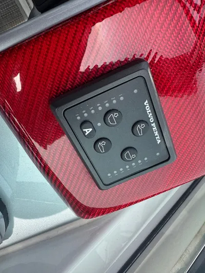 Anything For Me Too Yacht Photos Pics Volvo Penta control panel on red carbon fiber, 2014 Formula 37 Cruiser.