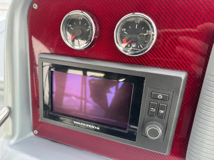 Anything For Me Too Yacht Photos Pics Dashboard of 2014 Formula 37 Performance Cruiser with Volvo Penta display.