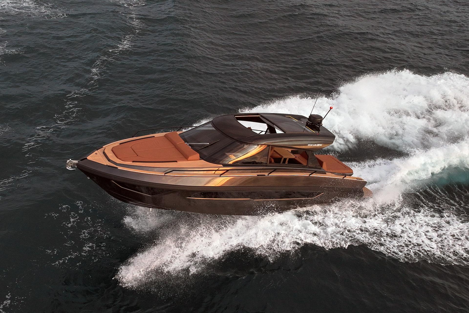 Luxurious 2025 Focus 3X yacht cruising swiftly on open water.