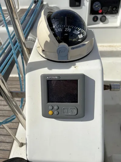 Brown Sugar Yacht Photos Pics Compass and navigation display on 2005 Beneteau First 47.7 yacht.