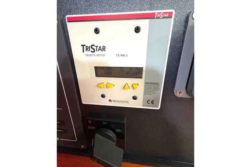 Brown Sugar Yacht Photos Pics TriStar remote meter on 2005 Beneteau First 47.7 yacht control panel.