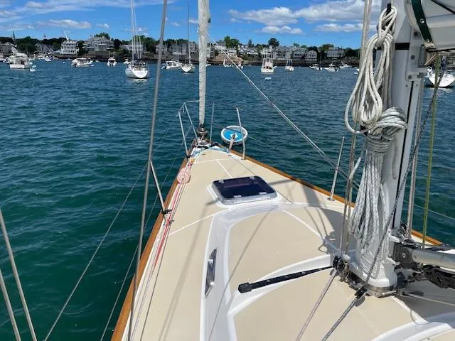 High C's Yacht Photos Pics Sailing on a 2012 Sabre Spirit yacht in a scenic harbor.