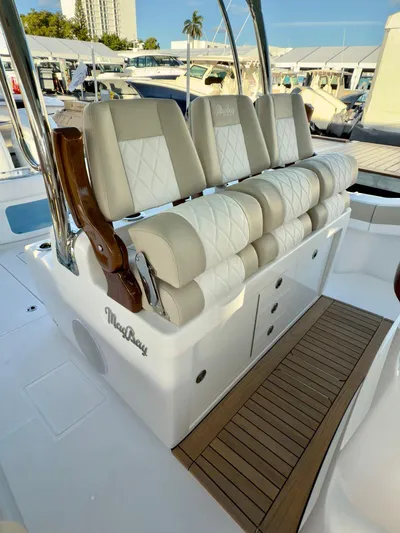  Yacht Photos Pics 2025 Mag Bay 38 CC boat with luxurious seating and elegant design.