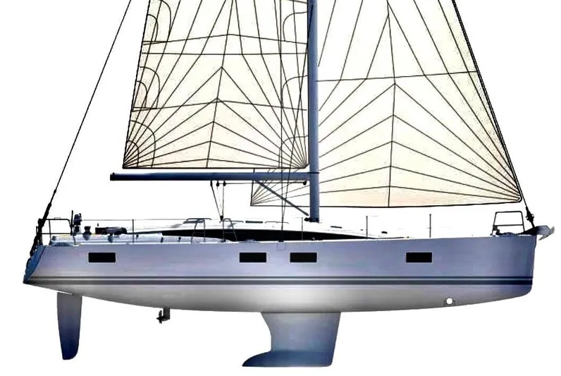 Caretta2 Yacht Photos Pics 2018 Jeanneau 54 sailboat with sleek design and spacious deck layout.
