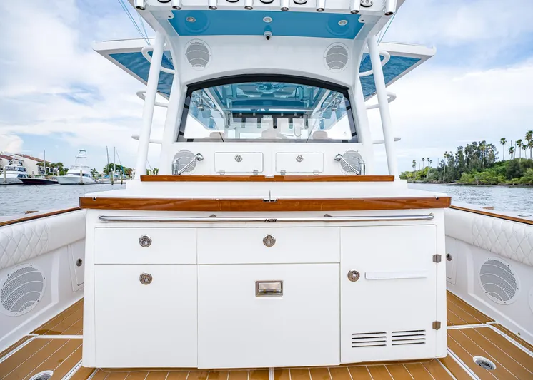  Yacht Photos Pics 2020 HCB Suenos boat interior with sleek cabinetry and modern design.