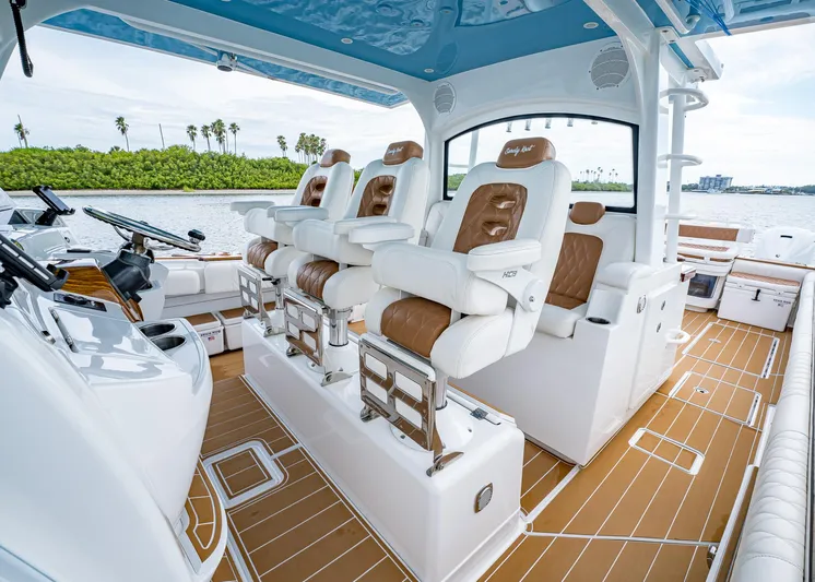  Yacht Photos Pics 2020 HCB Suenos boat interior with luxurious seating and modern design.