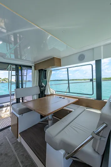 Don't Wake Me Yacht Photos Pics Interior of 2022 Jeanneau NC Weekender 1095 Fly with ocean view.