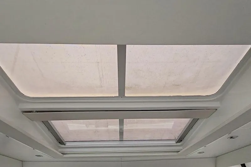 Vie Pure Yacht Photos Pics Interior view of 2021 Fountaine Pajot MY4.S yacht skylight, showcasing modern design.