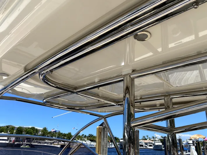  Yacht Photos Pics Azimut Atlantis Verve Outboard 2014, sleek chrome details, marina background.