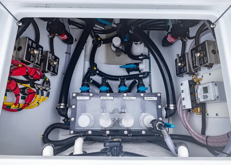  Yacht Photos Pics 2025 Invincible 43 Open Fisherman boat wiring and plumbing system.