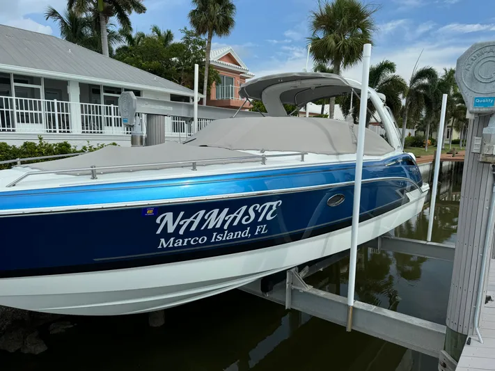 Namaste Yacht Photos Pics 2019 Formula 310 Bowrider OB boat docked in Marco Island, FL.