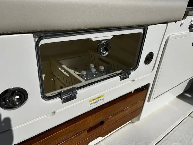  Yacht Photos Pics Refrigerator in Boston Whaler 350 EX boat, year 2021.
