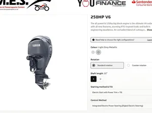 2022 Yamaha Outboards F250 V6 4.2L 250hp