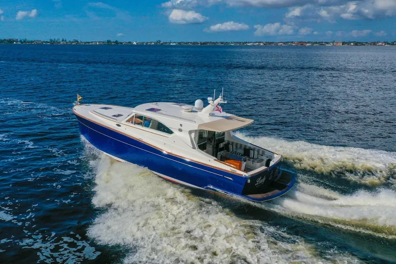 Lady Di Yacht Photos Pics 2007 Oyster LD43 yacht cruising on open water under a clear blue sky.