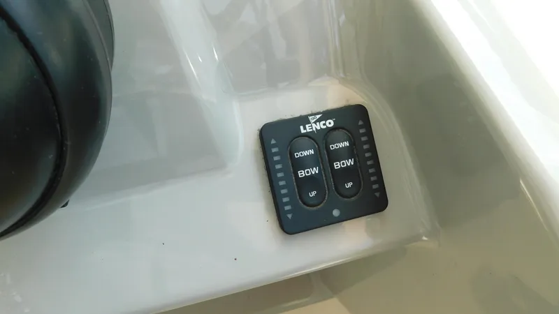  Yacht Photos Pics Lenco trim tab control panel on 2017 Boston Whaler 315 Conquest boat.