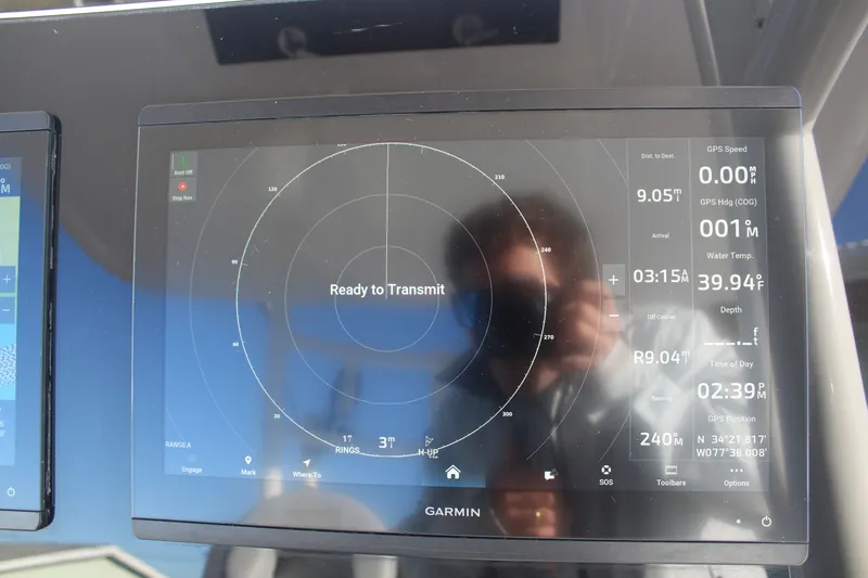  Yacht Photos Pics Garmin display on Twin Vee 280 GFX boat, 2022 model.