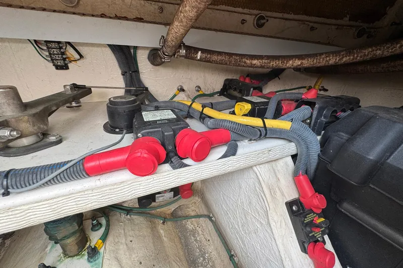 Mary Time Yacht Photos Pics Electrical system and wiring inside a 2013 Back Cove 30 boat.