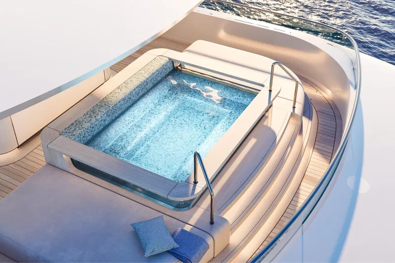 Moonen 133 Mallorca Yacht Photos Pics Luxurious Moonen 133-Mallorca yacht with elegant deck pool, 2027 model.