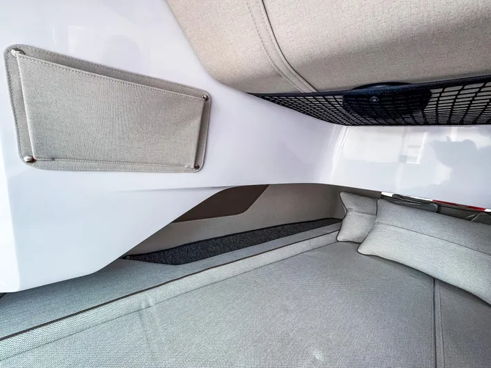  Yacht Photos Pics 2025 Axopar 37XC CROSS CABIN BRABUS interior with sleek, modern design and comfortable seating.