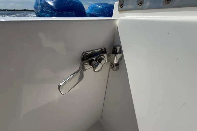  Yacht Photos Pics Stainless steel latch on 2001 Regulator 32 Center Console boat.