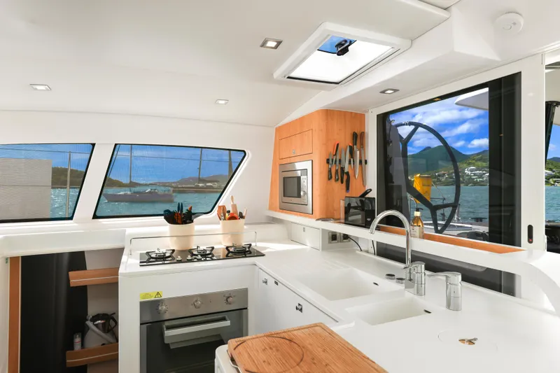 Pom III Yacht Photos Pics kitchen Outremer 5X