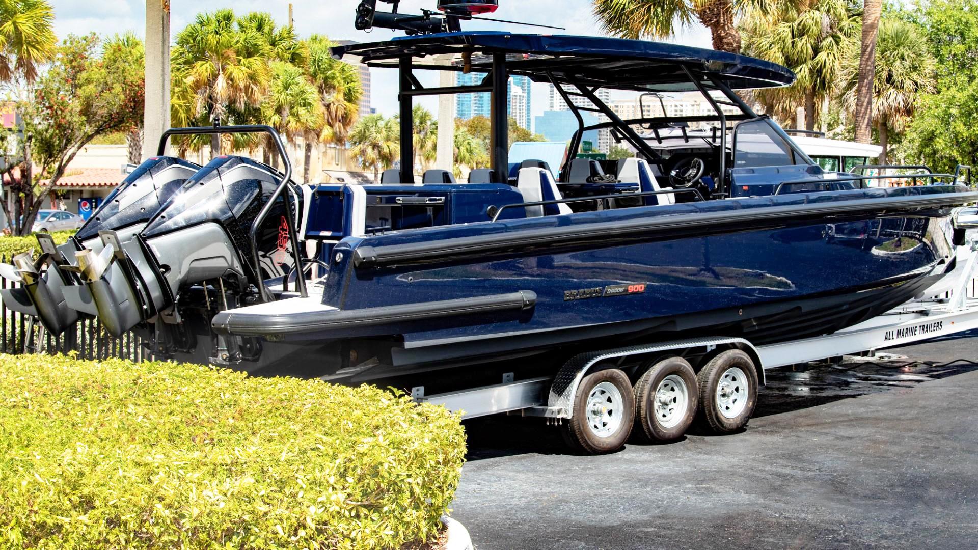 2023 BRABUS Shadow 900 ST boat on a trailer.