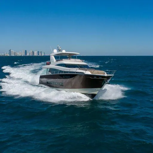 The Good Life Yacht Photos Pics Prestige 75 yacht cruising on the ocean, 2015 model.