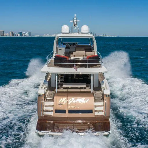 The Good Life Yacht Photos Pics 2015 Prestige 75 yacht cruising on open water