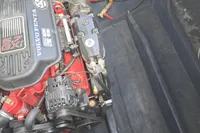 Volvo Penta 5.7 GXI engine in 2007 Cranchi CSL 27 boat, detailed view.