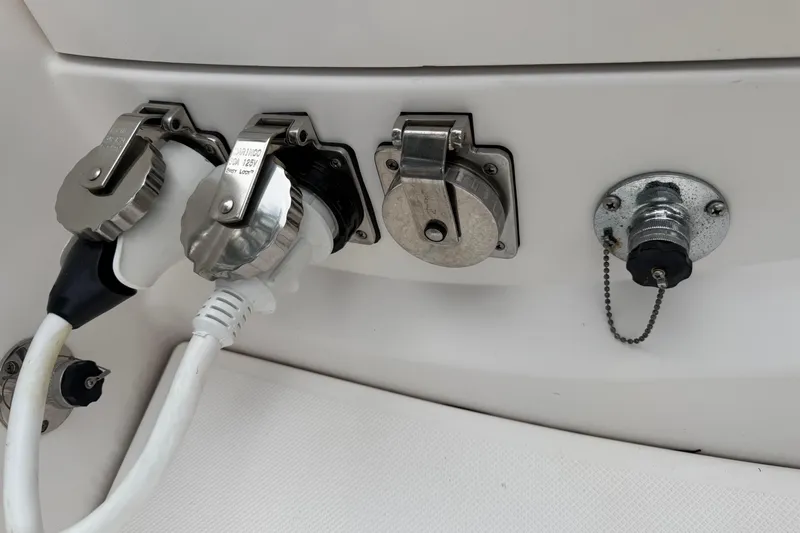 Monet Yacht Photos Pics 2021 Regal 36 XO boat electrical connections and power outlets.