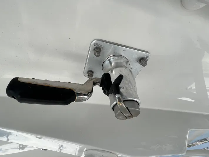 American Made Yacht Photos Pics Boat handle mechanism on a 2013 Jupiter 30 FS.