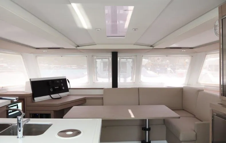 Wish You Were Here Yacht Photos Pics Interior of a 2020 Fountaine Pajot Lucia 40 yacht.