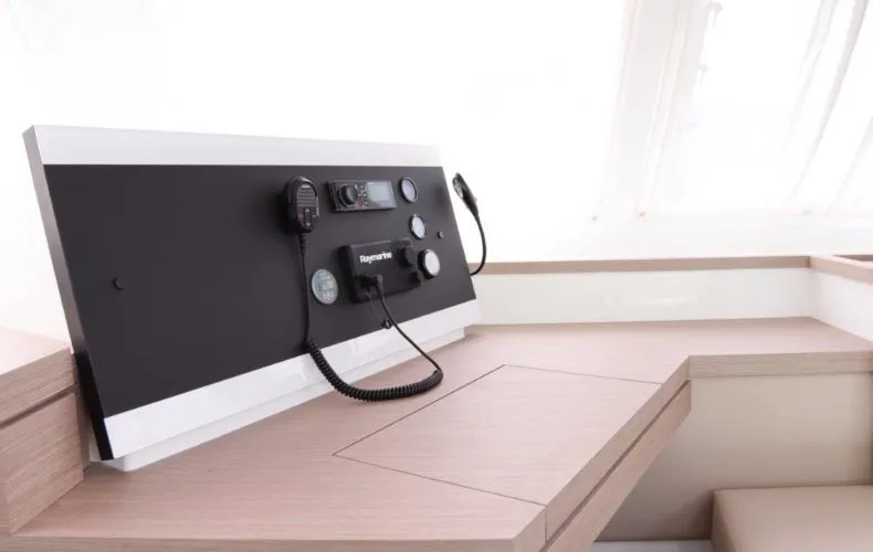 Wish You Were Here Yacht Photos Pics Control panel of Fountaine Pajot Lucia 40, 2020 model.