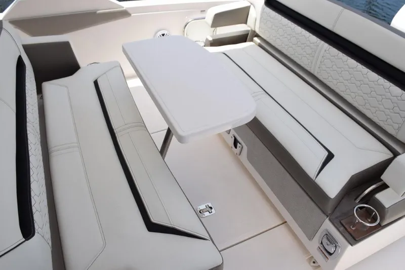 Erika Ray Yacht Photos Pics Aft table can be mounted on either settee