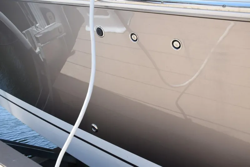 Erika Ray Yacht Photos Pics Pewter Hull paint with white boot and bottom