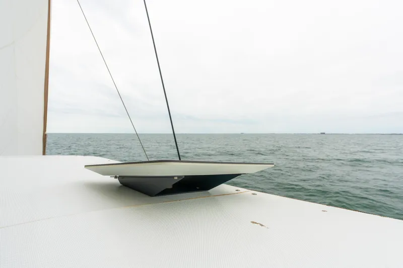 Audacity Yacht Photos Pics Sailing on a 2013 Lagoon 450 catamaran with ocean view and deck detail.