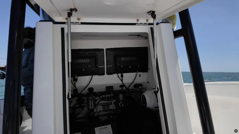  Yacht Photos Pics Interior view of 2023 CG Boat Works 35 M-Series with navigation equipment.