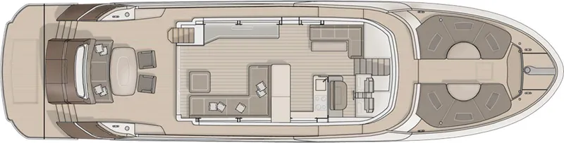 Crazy Diamond Yacht Photos Pics Top view layout of 2016 Monte Carlo Yachts MCY 70 luxury yacht.