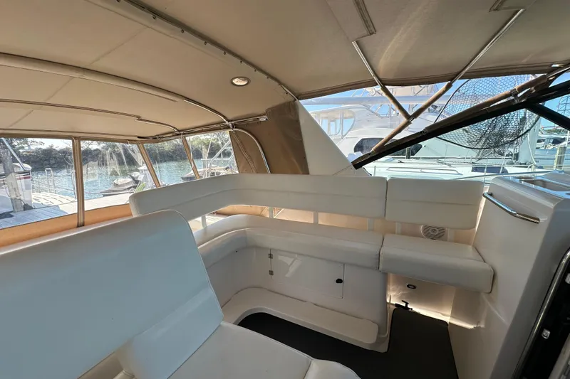  Yacht Photos Pics Interior of 2001 Tiara Yachts 3500 Open, featuring spacious seating and elegant design.
