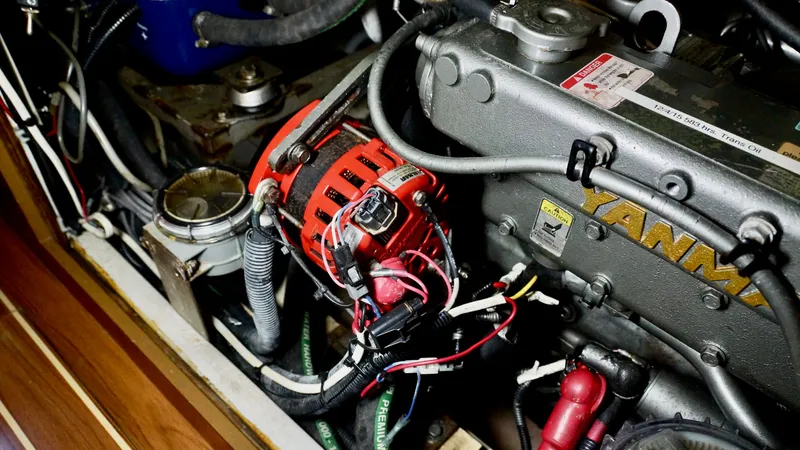 Rafel Yacht Photos Pics Yanmar engine in 2006 Hunter 45 Center Cockpit.