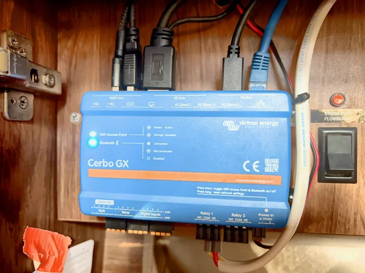 Rafel Yacht Photos Pics Victron Energy Cerbo GX in Hunter 45 Center Cockpit 2006.