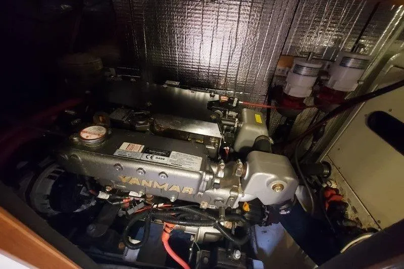 Lino Yacht Photos Pics Engine compartment of 2019 Custom Chatam Extreme 42 with Yanmar engine.
