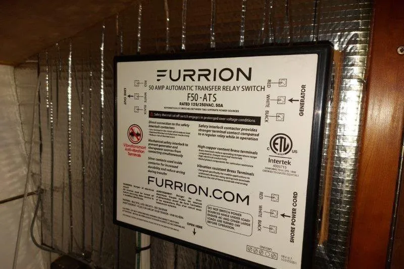 Lino Yacht Photos Pics Furrion 50 Amp Automatic Transfer Relay Switch, model F50-ATS, installed on a Custom Chatam Extreme 42.